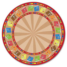 Circle Time Books Rug, Calm, 12' Round, Multi