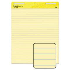 Self-stick Easel Pads,Faint Rule,30 Sht,25"x30", 2/CT,Yellow