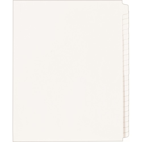 Blank Tabs, Side Tab, 11"x8-1/2", White