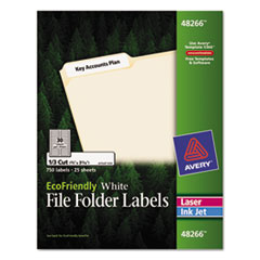 Labels, Mailing, 2/3"x3-7/16", 750/PK, White