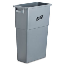 Waste Container, 23 Gallon, 16-3/4"x9-1/2"x30", Gray