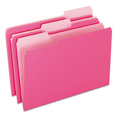 File Folder, AST 1/3 Tab Cut, Legal-Size, 100/BX, Pink