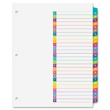 Ready Index Dividers, 1-Set, A-Z Tabs, 12/ST, Multi