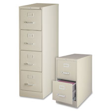 Vertical File, 5-Drawer, Ltr, 15"x26-1/2"x61-3/8", Putty