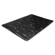 Anti-Fatigue Mat, Beveled Edges, 3'x5', Black Marble