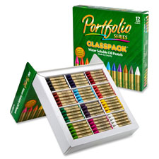 Portfolio Classpack Water Soluble Oil Pastels, 300/BX, Ast