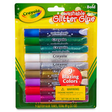 GLUE,GLITTER,WASHABLE,9CT