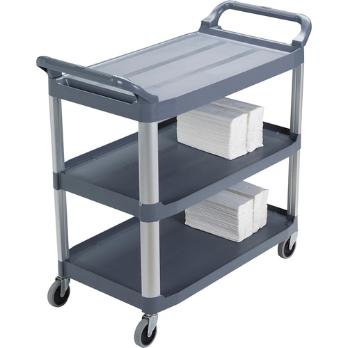Mobile Utility Cart,300 lb. Cap,40-3/5"x20"x37-4/5",Gray