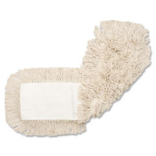 Disposable Cotton Dustmop Refill, 18"x5", 12EA/CT, Natural