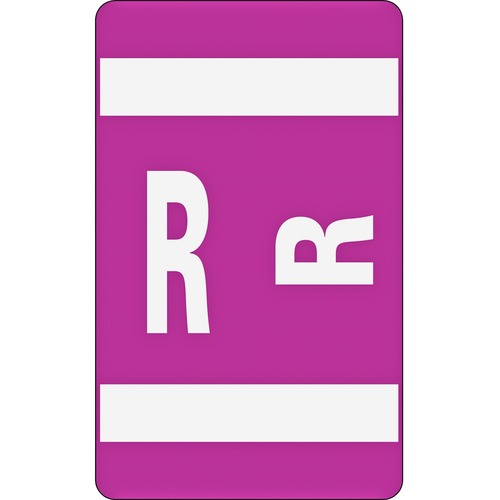 Color Coded Label, "R", 100/PK, Purple
