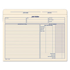 Job Folder File Jackets, 11-3/4"x9-1/2", 20/PK, Manila