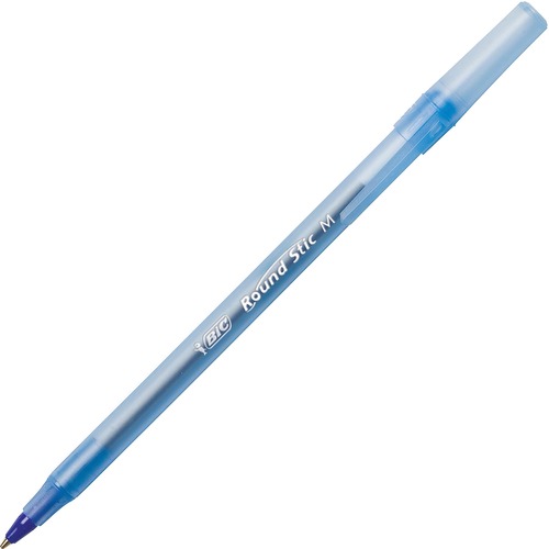 Round Stic Ballpoint Pen,Med. Pt,Value Pk,60/BX,Frost/BE Ink