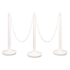 Plastic Stanchions, 14"x14"x39", 6/BX, White