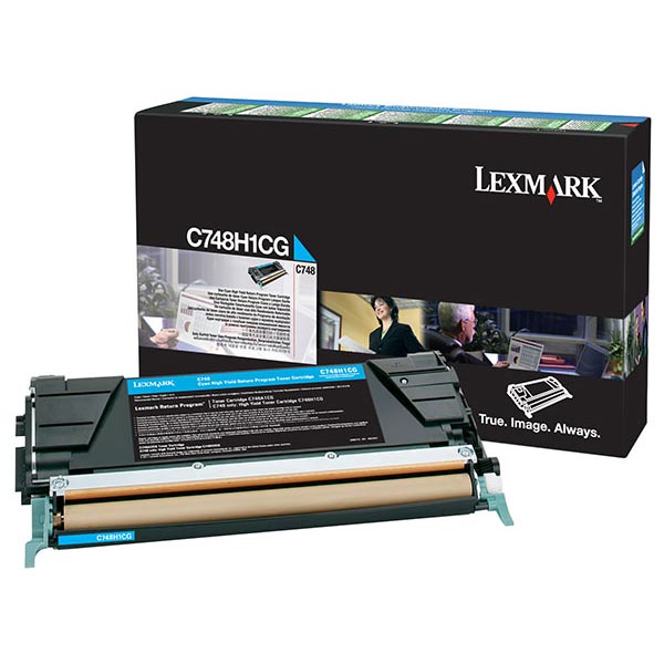 Genuine OEM Lexmark C748H4CG Government High Yield Cyan Return Program Toner (TAA Compliant Version of C748H1CG) (10000 Page Yield)
