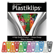 Plastic Paper Clips, Medium, 500/BX, Assorted