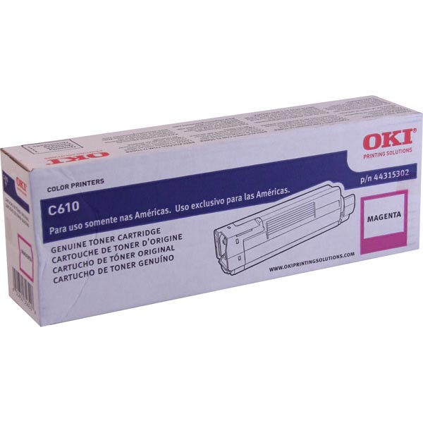 Genuine OEM Okidata 44315302 Magenta Toner Cartridge (6000 page yield)