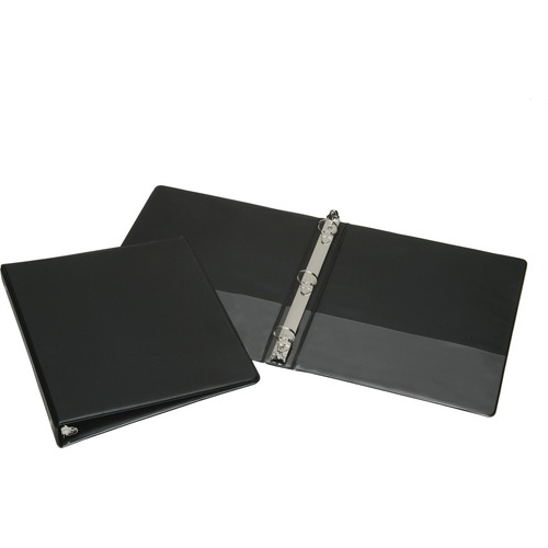 3-Ring Binder, 1" Capacity, Holds 8-1/2"x11", Black