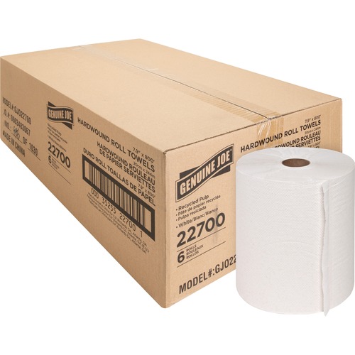Hardwound Roll Towels,1.82"Core,7-7/8"x800',6 Rolls/CT, WE