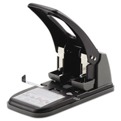 2-Hole Punch, Heavy Duty, 100/ST Cap, Black